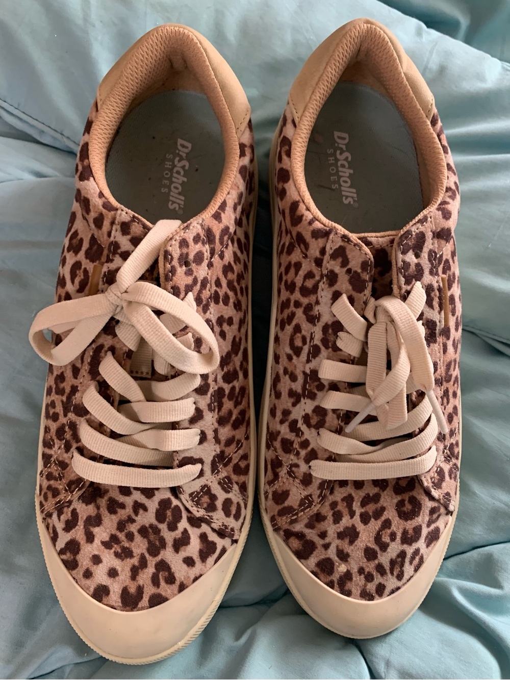 Dr. Scholl's Leopard Print Sneakers in Beige and Brown